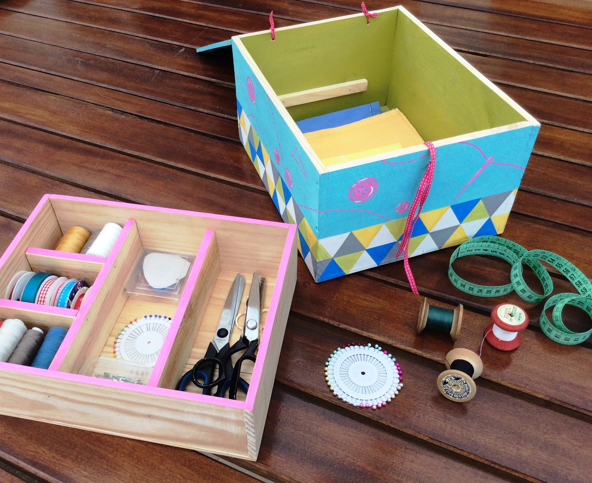 DIY : fabriquer une boîte à couture pastel